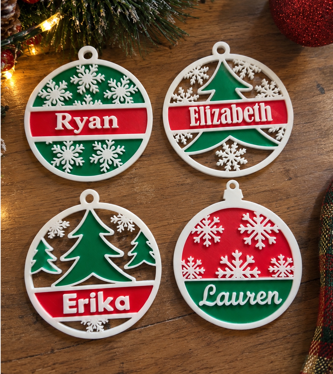 Adornos de Navidad personalizados