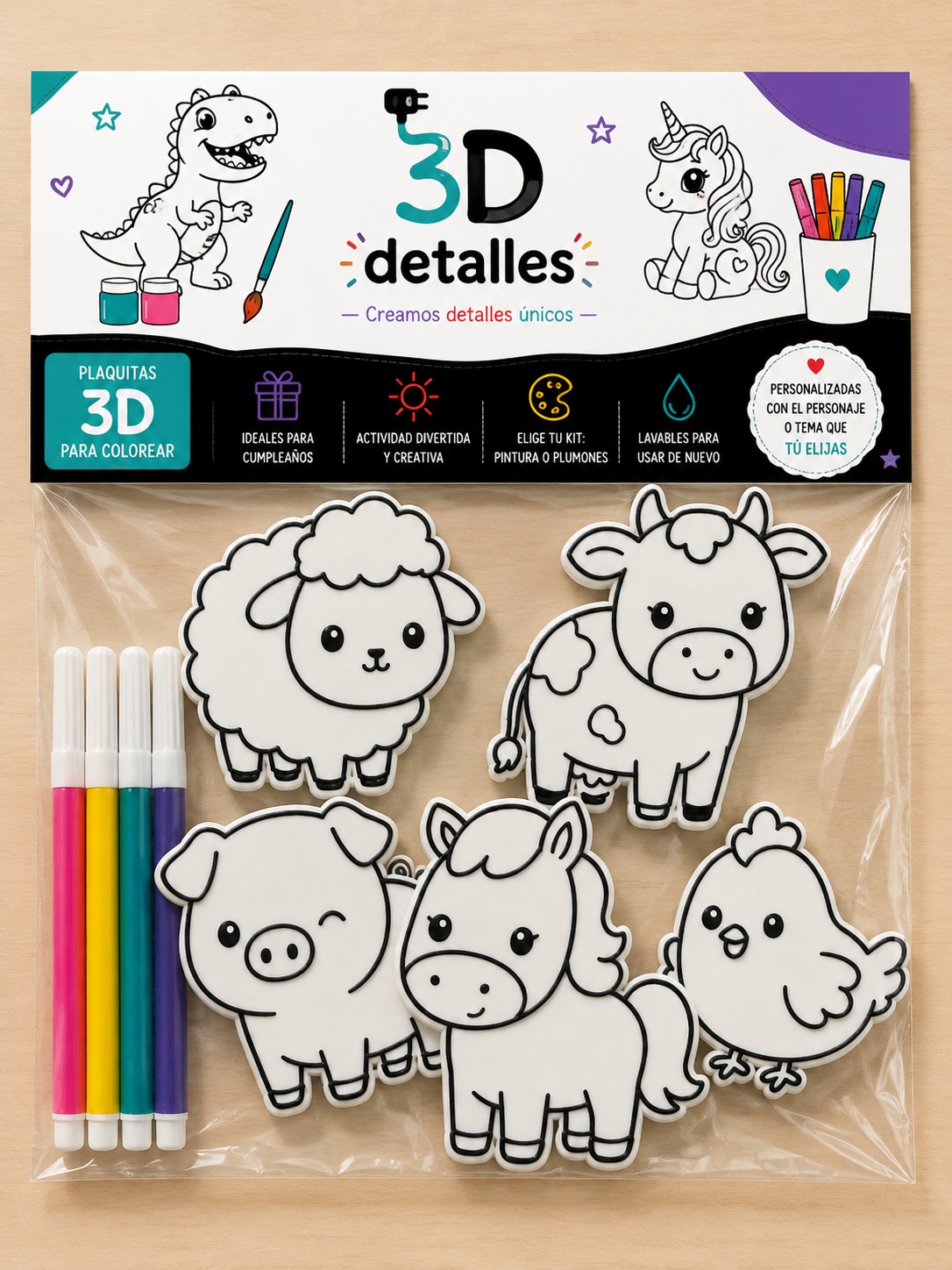 Kits de plaquitas para colorear